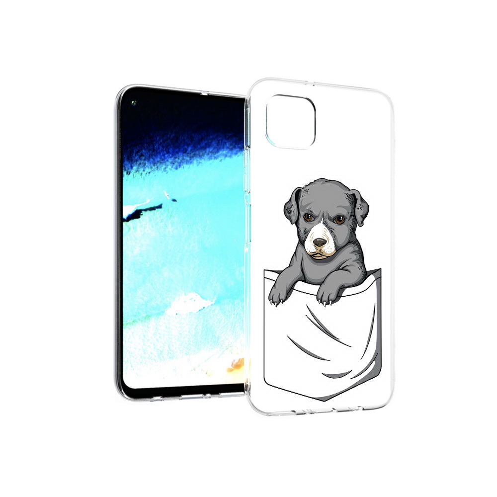 

Чехол MyPads Tocco для Huawei Nova 6 SE собачка в кармане, Прозрачный, Tocco