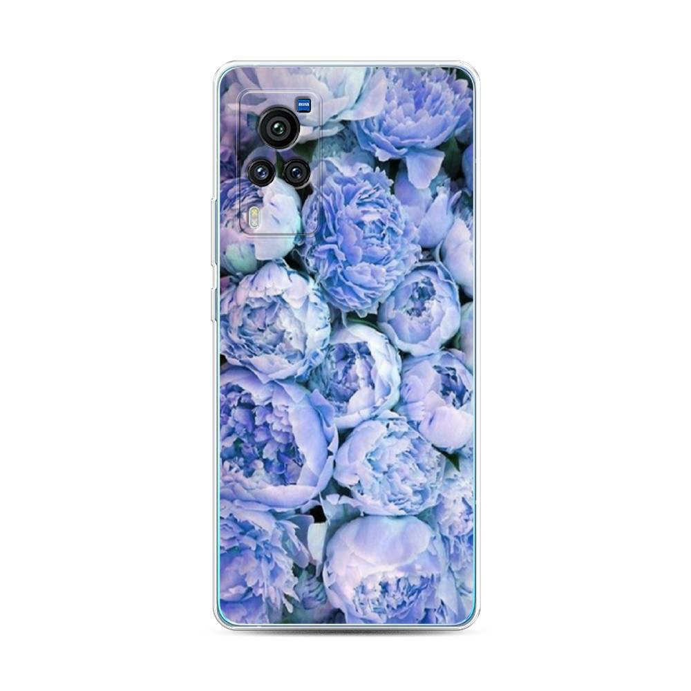 

Чехол Awog на Vivo X60 Pro "Пионы голубые", Разноцветный, 263850-8