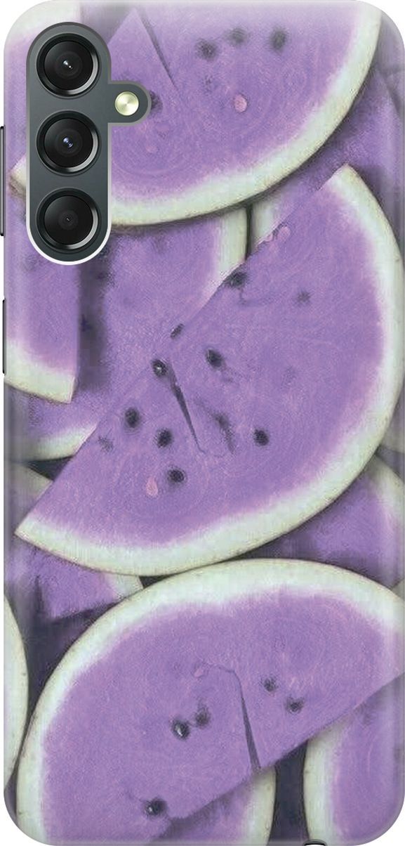 

Силиконовый чехол на Samsung Galaxy A24 с принтом "Сиреневый арбуз", Белый;зеленый, 159513