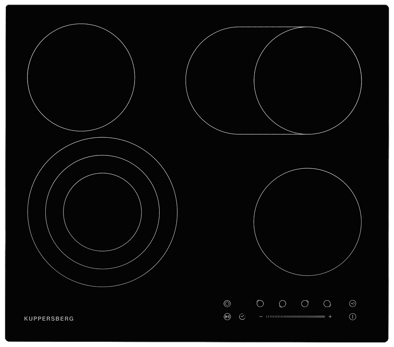 фото Встраиваемая варочная панель электрическая kuppersberg ecs 623 black