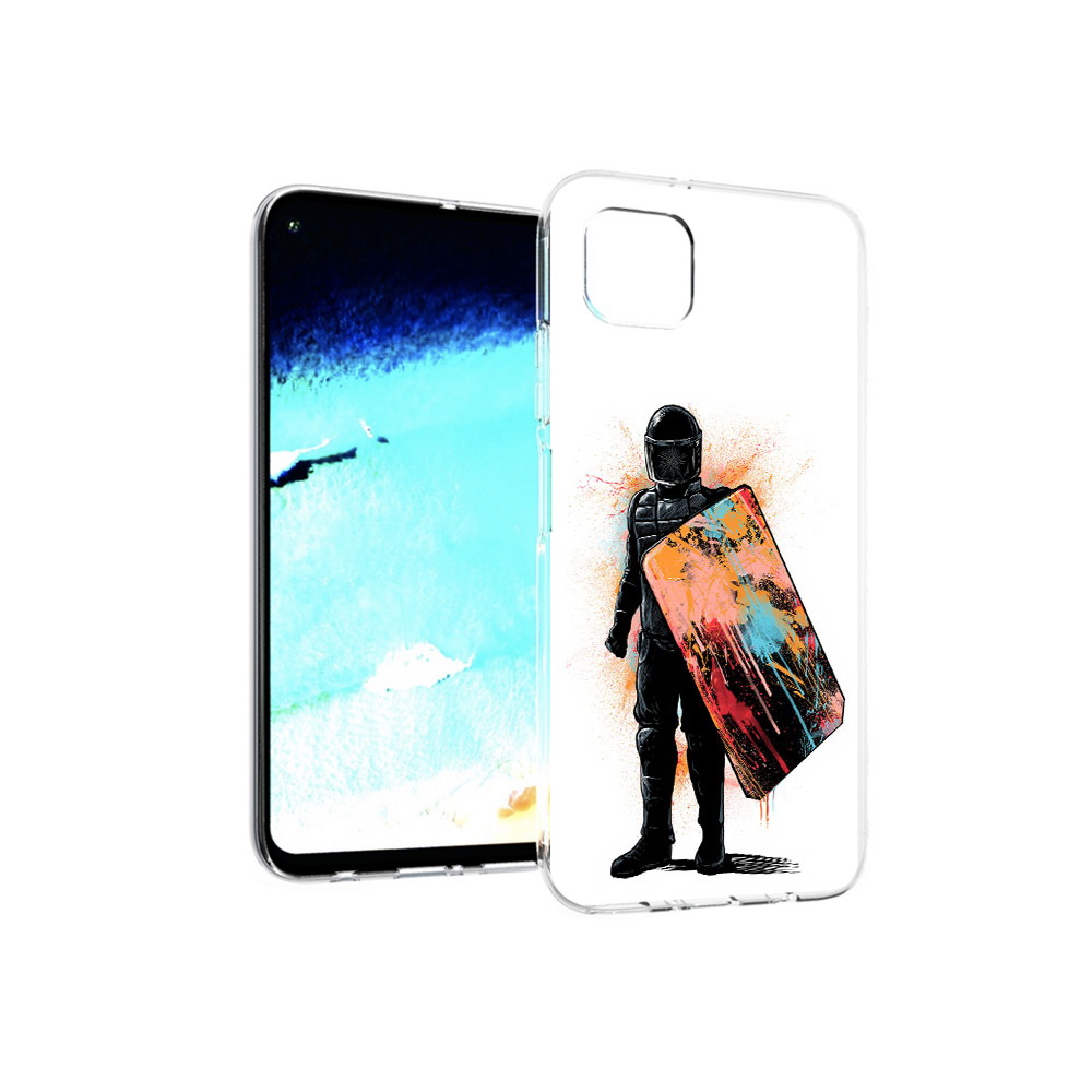 

Чехол MyPads Tocco для Huawei Nova 6 SE солдат с красочным щитом, Прозрачный, Tocco