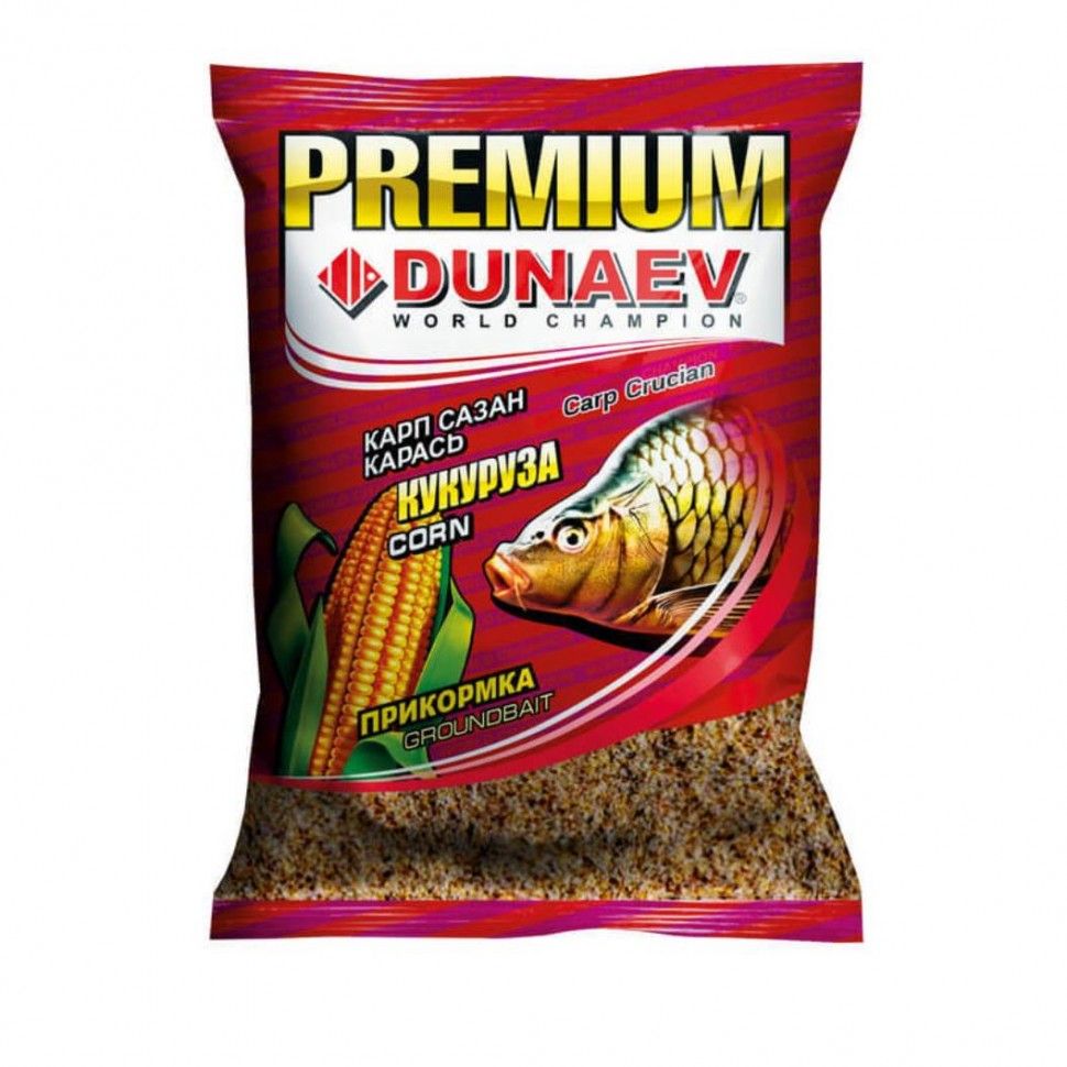 

Прикормка DUNAEV PREMIUM Карп-Сазан Сладкая кукуруза (1кг), Коричневый, PREMIUM