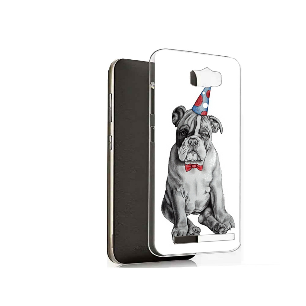 

Чехол MyPads Tocco для Asus ZenFone Max (ZC550KL) праздничный щенок, Прозрачный, Tocco