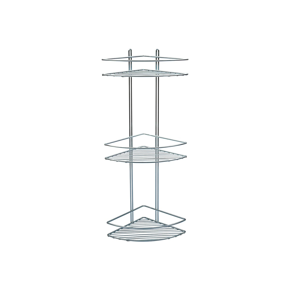 Полка для ванной комнаты Rosenberg RUS-385330 угловая 3-ярусная хром