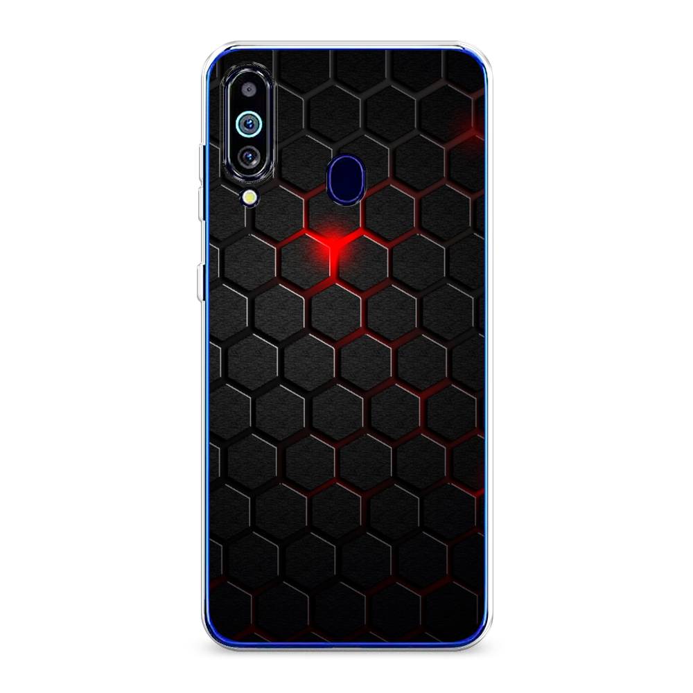 

Силиконовый чехол "Фон соты красные" на Samsung Galaxy M40, Разноцветный, 28750-3