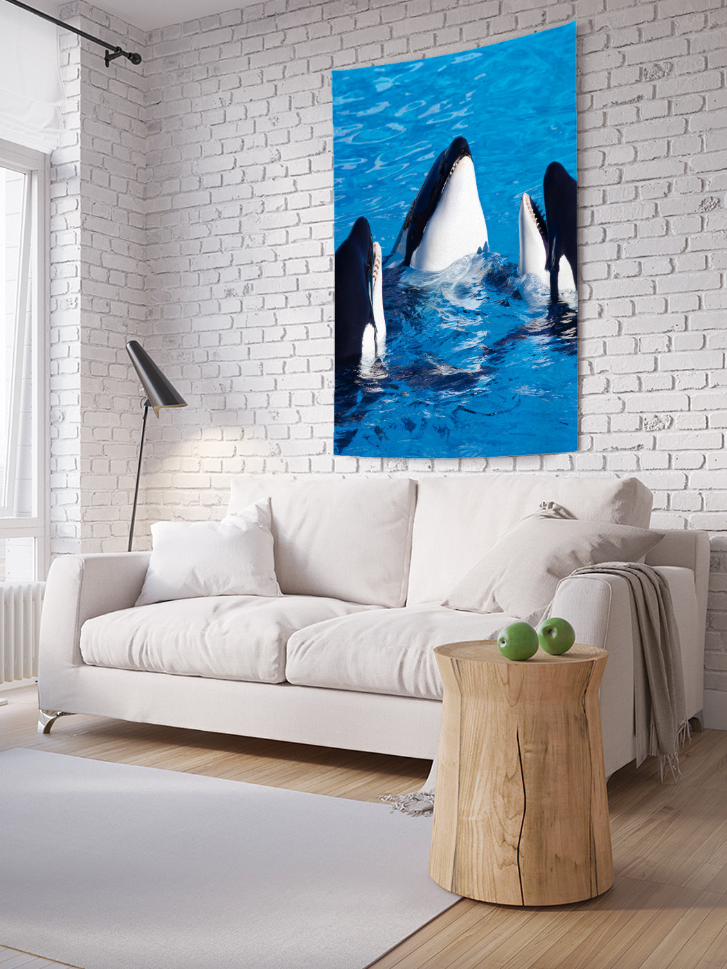 

Вертикальное фотопанно на стену JoyArty Довольные касатки 100x150 см, Довольные касатки