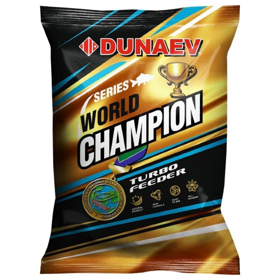 

Прикормка DUNAEV WORLD CHAMPION Turbo Feeder (1кг), Желтый, WORLD CHAMPION