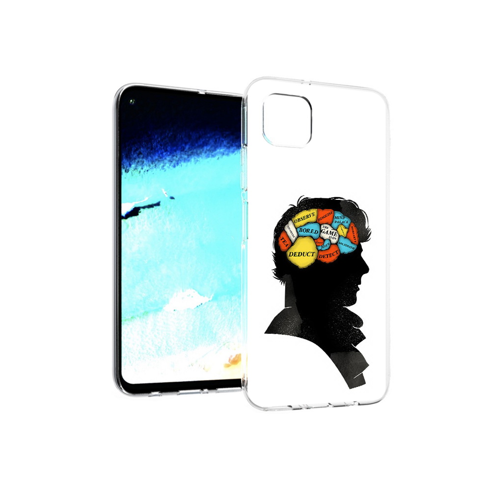 

Чехол MyPads Tocco для Huawei Nova 6 SE темный рисунок, Прозрачный, Tocco