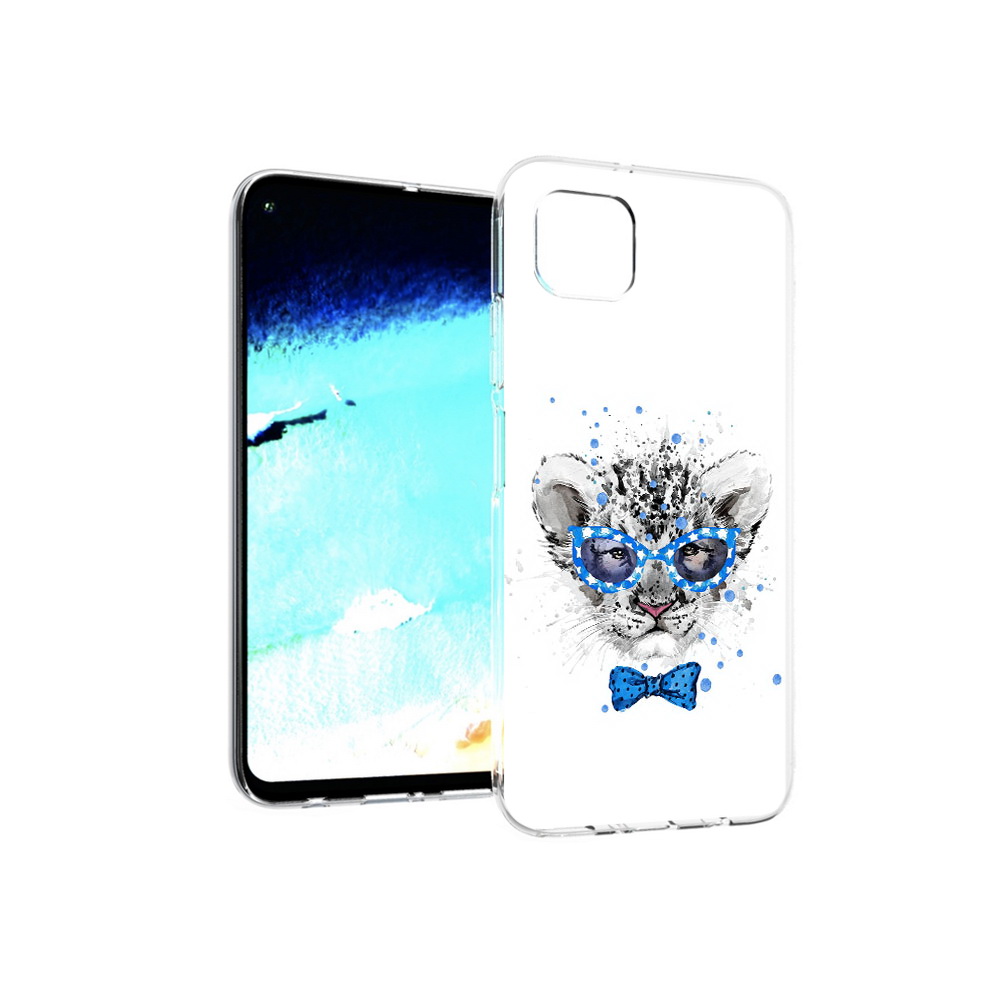 

Чехол MyPads Tocco для Huawei Nova 6 SE тигренок с бабочкой, Прозрачный, Tocco