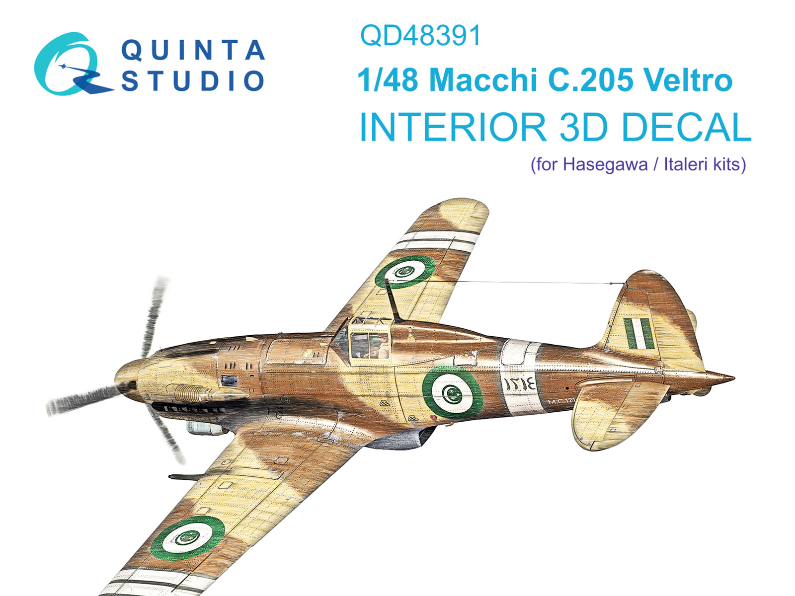 

3D Декаль Quinta Studio интерьера кабины Macchi C 205 Veltro QD48391, Цветной