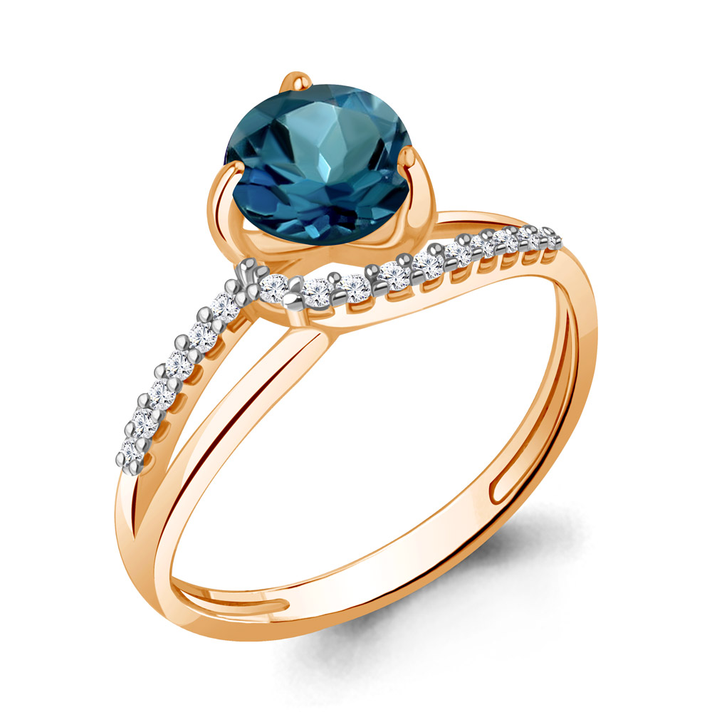 

Кольцо из серебра р. 17,5 AQUAMARINE 6541208А_925_з, 6541208А_925_з