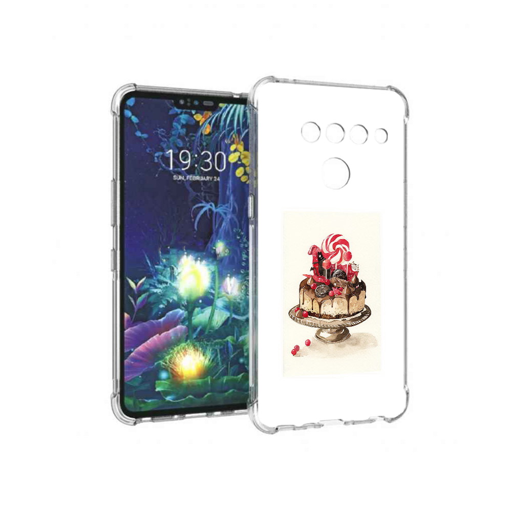 

Чехол MyPads Tocco для LG V50 ThinQ вкусный торт, Прозрачный, Tocco