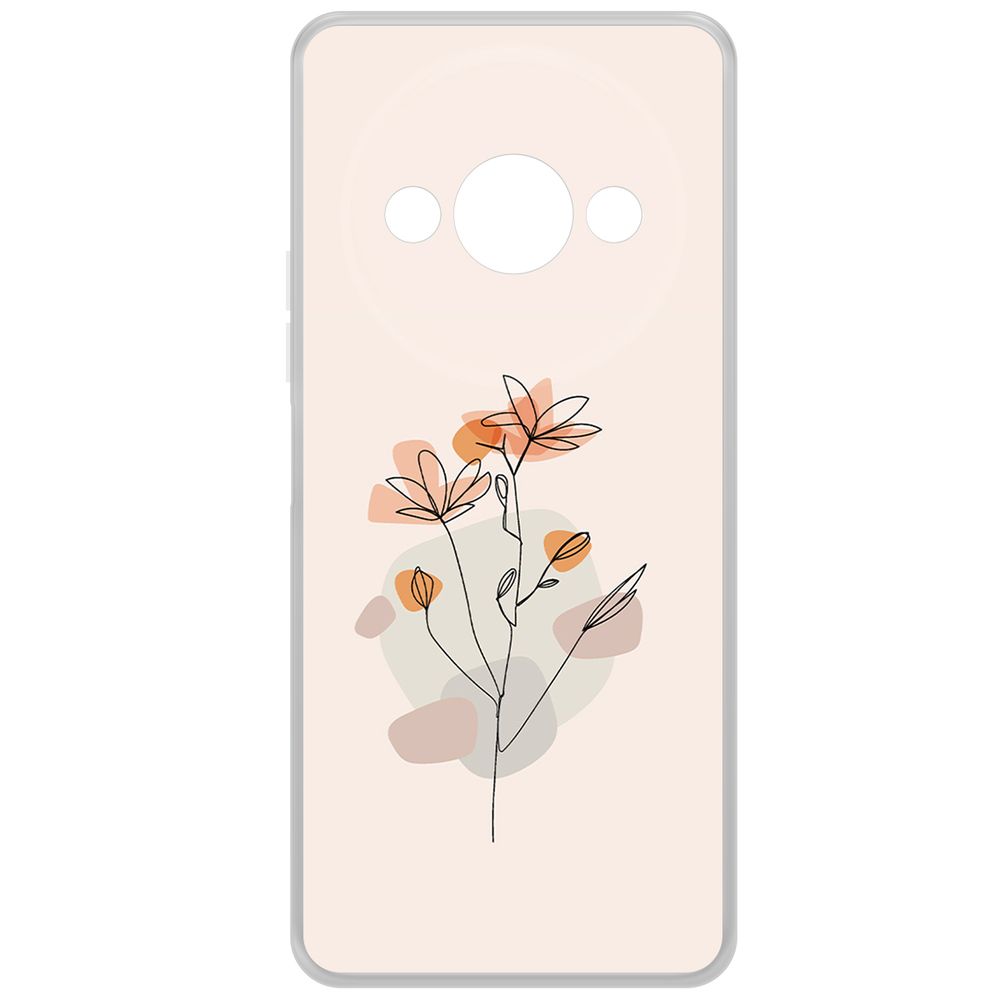 

Чехол-накладка Krutoff Clear Case Ромашки для Xiaomi Redmi A3, Прозрачный