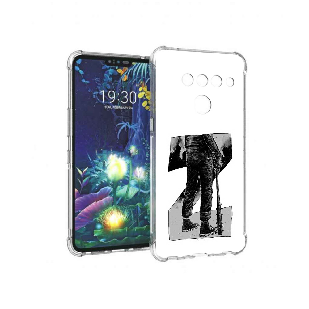 

Чехол MyPads Tocco для LG V50 ThinQ воин черно белый, Tocco