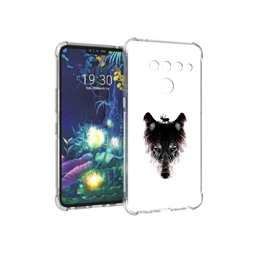 

Чехол MyPads Tocco для LG V50 ThinQ волк в траве, Прозрачный, Tocco
