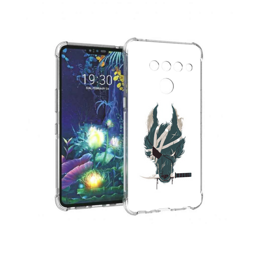

Чехол MyPads Tocco для LG V50 ThinQ волк-разбойник, Прозрачный, Tocco