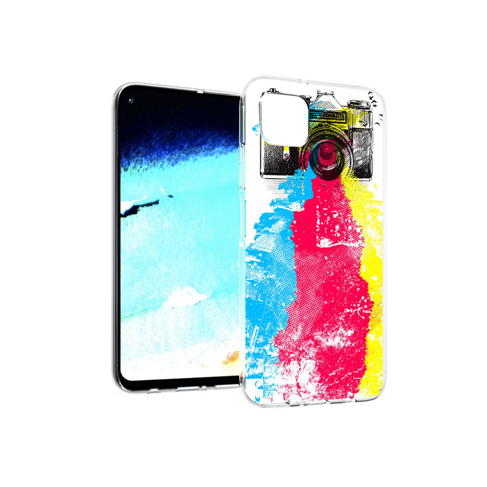 

Чехол MyPads Tocco для Huawei Nova 6 SE цветной фотоаппарат, Прозрачный, Tocco