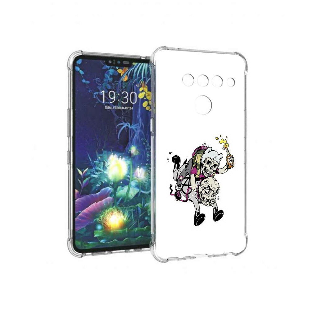 

Чехол MyPads Tocco для LG V50 ThinQ время приключений скелеты, Прозрачный, Tocco