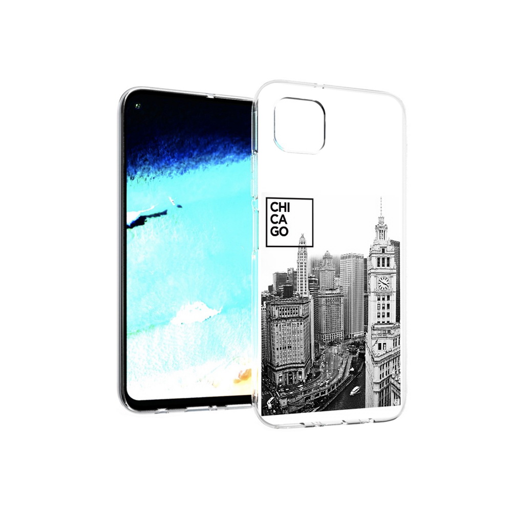 

Чехол MyPads Tocco для Huawei Nova 6 SE черно белый чикаго, Прозрачный, Tocco