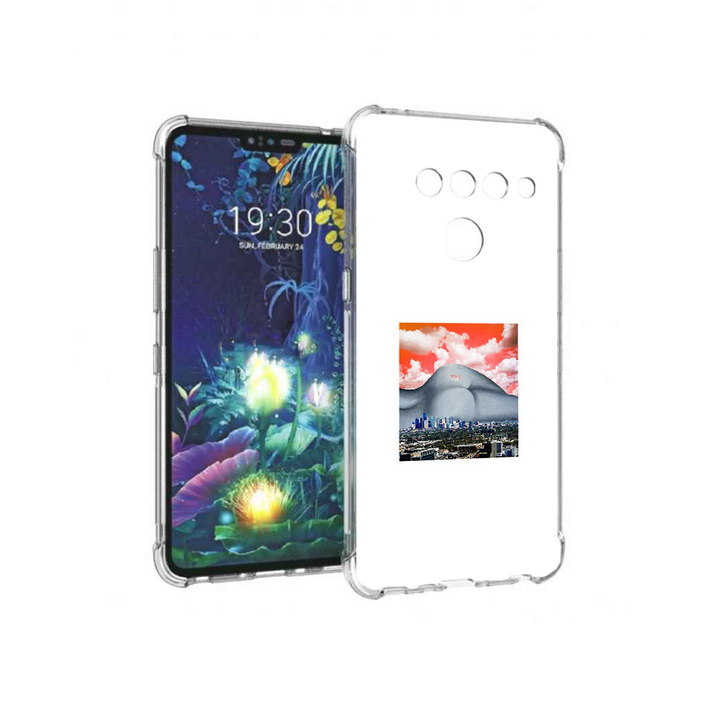 

Чехол MyPads Tocco для LG V50 ThinQ город с девушкой на фоне, Прозрачный, Tocco