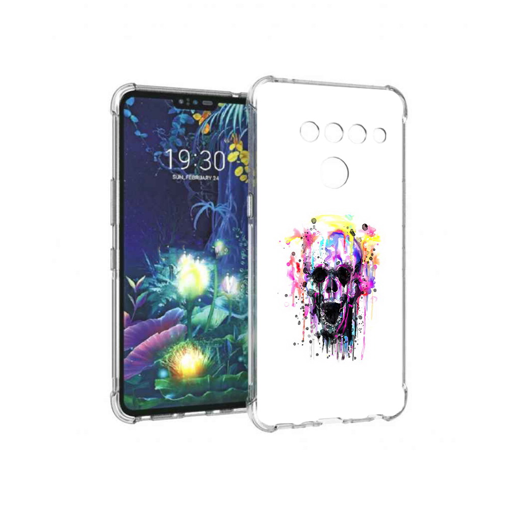 

Чехол MyPads Tocco для LG V50 ThinQ граффити череп, Прозрачный, Tocco