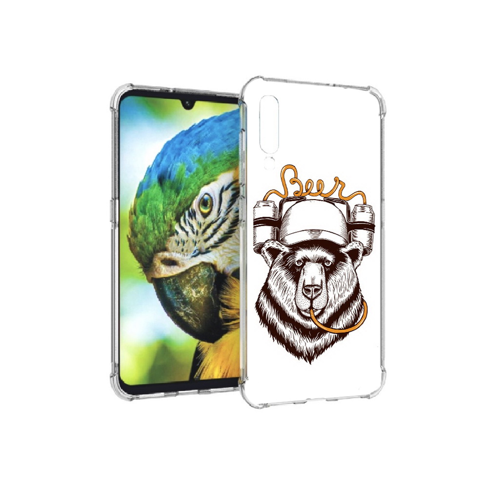 

Чехол MyPads Tocco для Xiaomi Mi 9 пивной медведь (PT126035.255.538), Прозрачный, Tocco