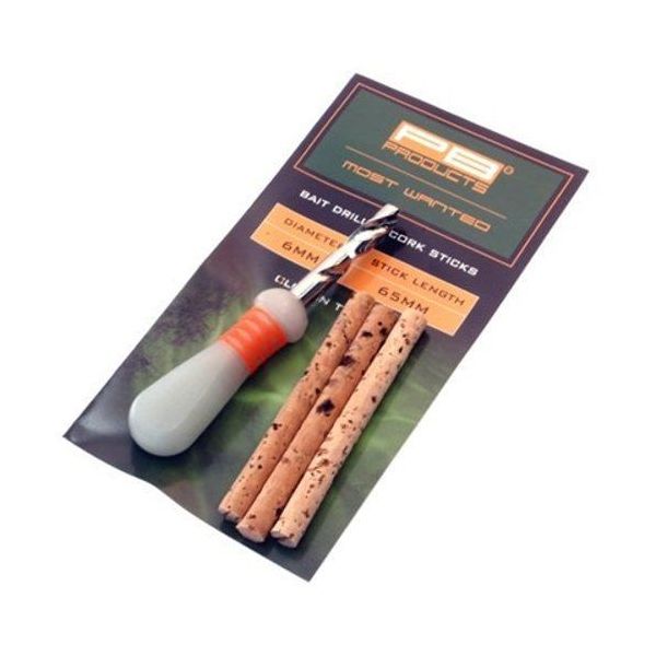 

Сверло+пробковые цилиндры PB Products Bait Drill 6mm + Сork Sticks/3шт.