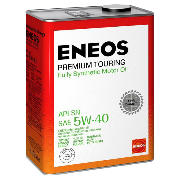 

Моторное масло Eneos синтетическое Premium Touring 5W40 4л