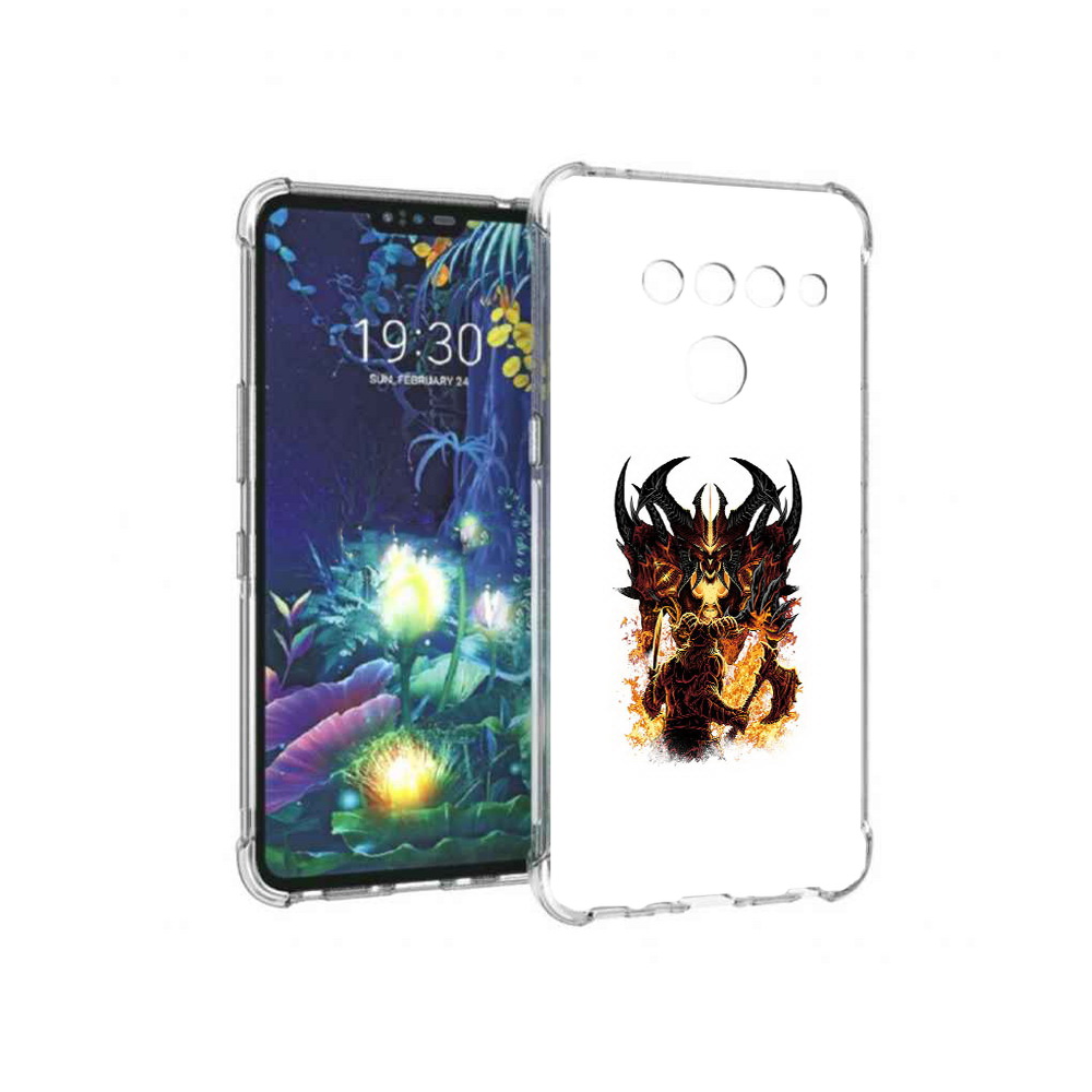 

Чехол MyPads Tocco для LG V50 ThinQ демон shadow fiend, Прозрачный, Tocco