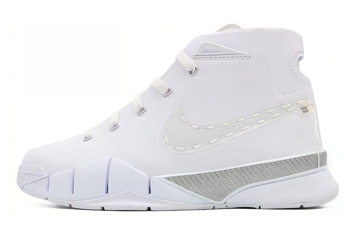 

Кроссовки унисекс Nike Zoom Kobe 1 Protro Noise Cancelling 1 белые 40.5 EU, Белый, Zoom Kobe 1 Protro Noise Cancelling 1