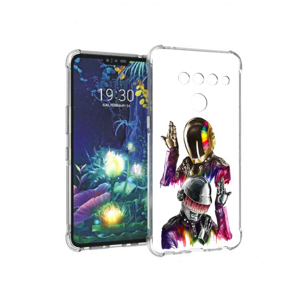 

Чехол MyPads Tocco для LG V50 ThinQ диско космонавты, Прозрачный, Tocco