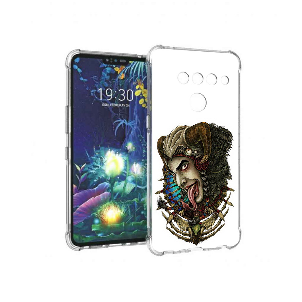 

Чехол MyPads Tocco для LG V50 ThinQ длинный язык, Прозрачный, Tocco