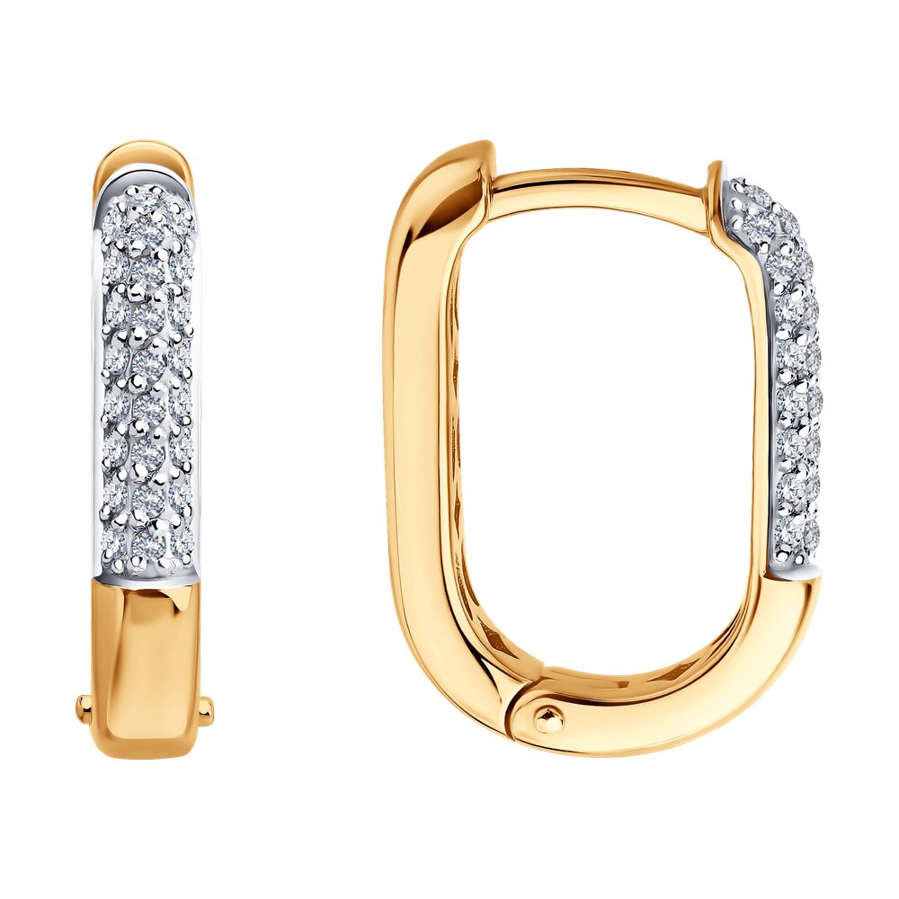 

Серьги конго из золота SOKOLOV 1022450, бриллиант, 1022450