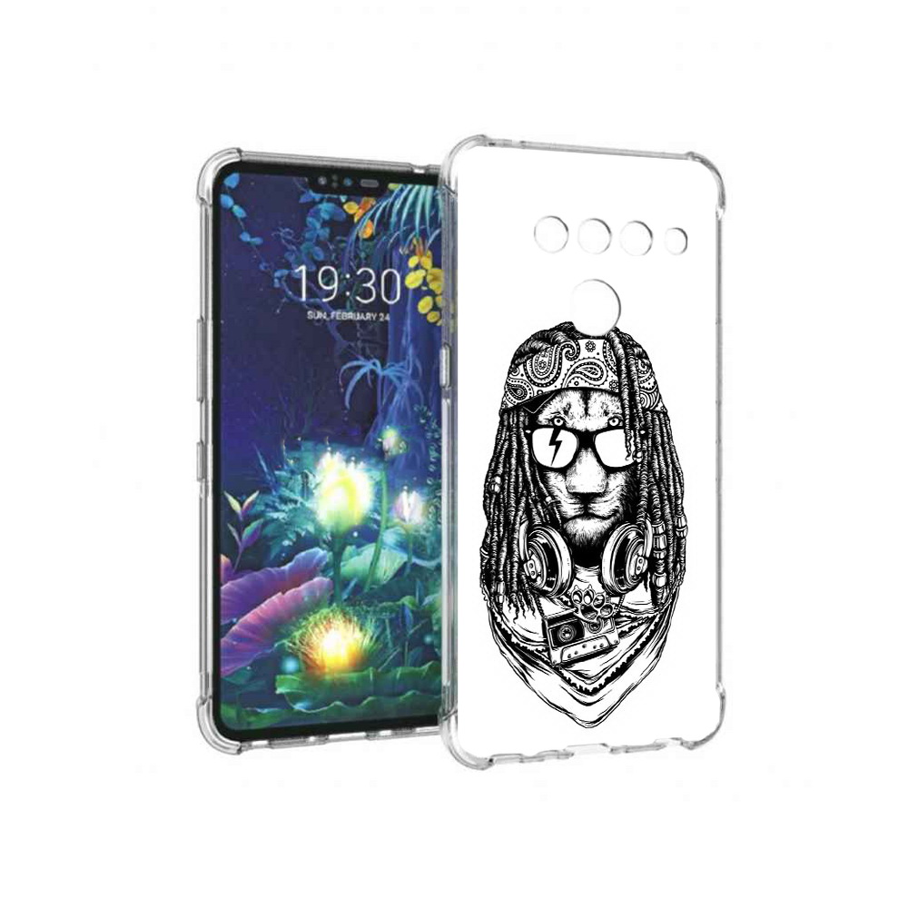 

Чехол MyPads Tocco для LG V50 ThinQ дреды льва, Прозрачный, Tocco