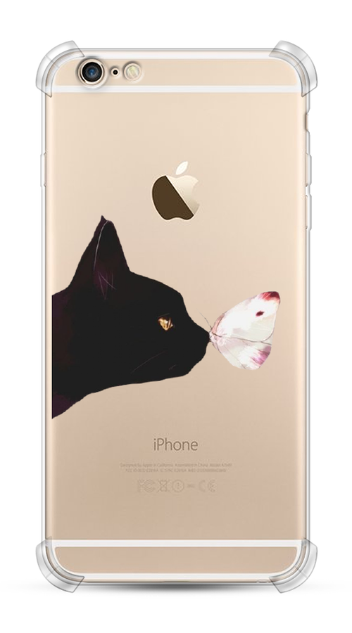 

Чехол Awog на Apple iPhone 6S / Айфон 6S "Черный кот и бабочка", Разноцветный, 0104S51-1