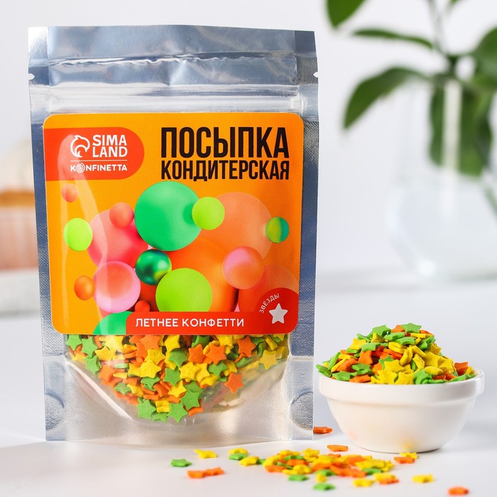 

Посыпка микс фигурная и жемчуг «Летнее конфети», 50 г.