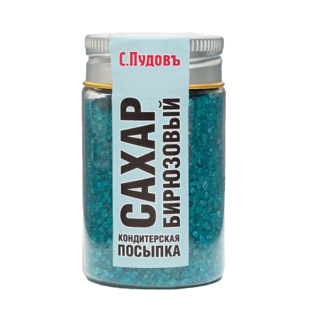 

Посыпка Сахар бирюзовый С.Пудовъ, РЕТ банка, 0,065 кг
