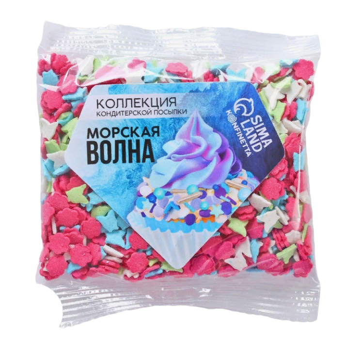 

Посыпка цветная фигурная Морская волна, 50 г.