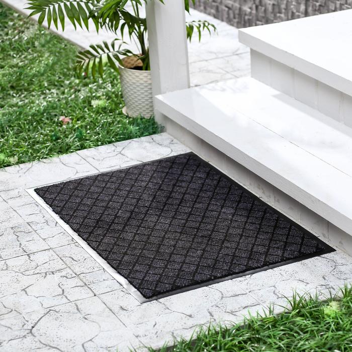 

Коврик придверный влаговпитывающий «Галант», 60×90 см, цвет серый