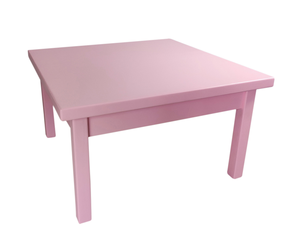фото Журнальный стол solarius классика дерево 75х75х46, цвет розовый