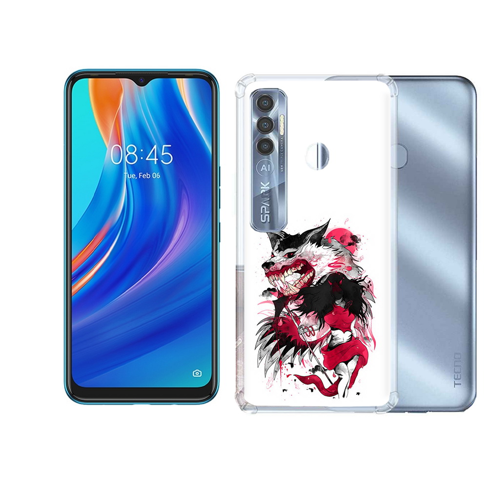 

Чехол MyPads Tocco для Tecno Spark 7 Pro красная шапочка, Прозрачный, Tocco