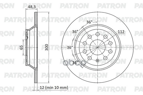 

Тормозной диск PATRON pbd1899
