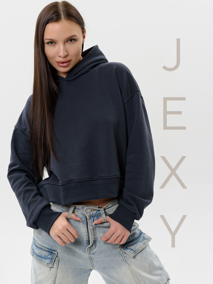 Худи женское JEXY ХЖукГр серое One Size