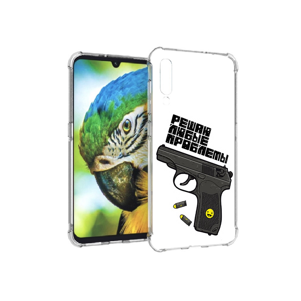 

Чехол MyPads Tocco для Xiaomi Mi 9 пистолет против проблем (PT126035.255.542), Прозрачный, Tocco