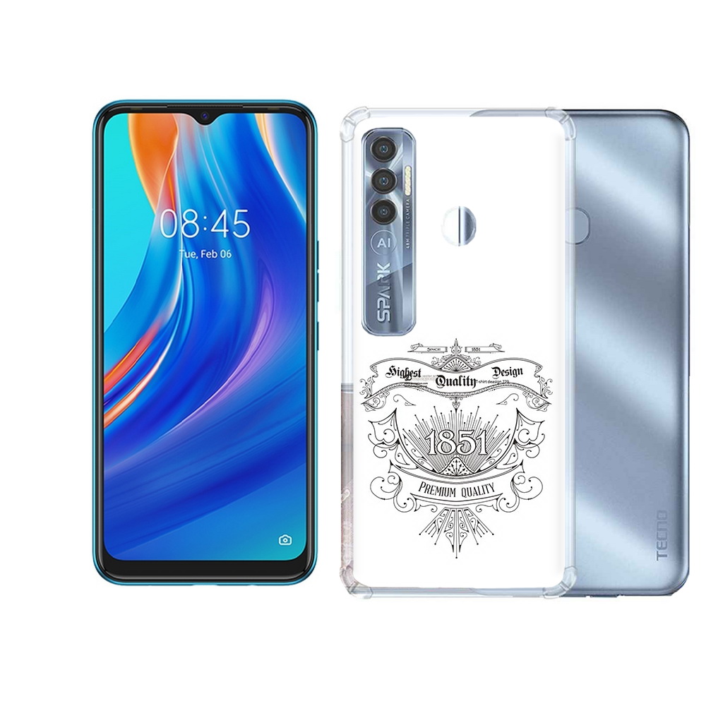 

Чехол MyPads Tocco для Tecno Spark 7 Pro логотип 1851 год, Прозрачный, Tocco