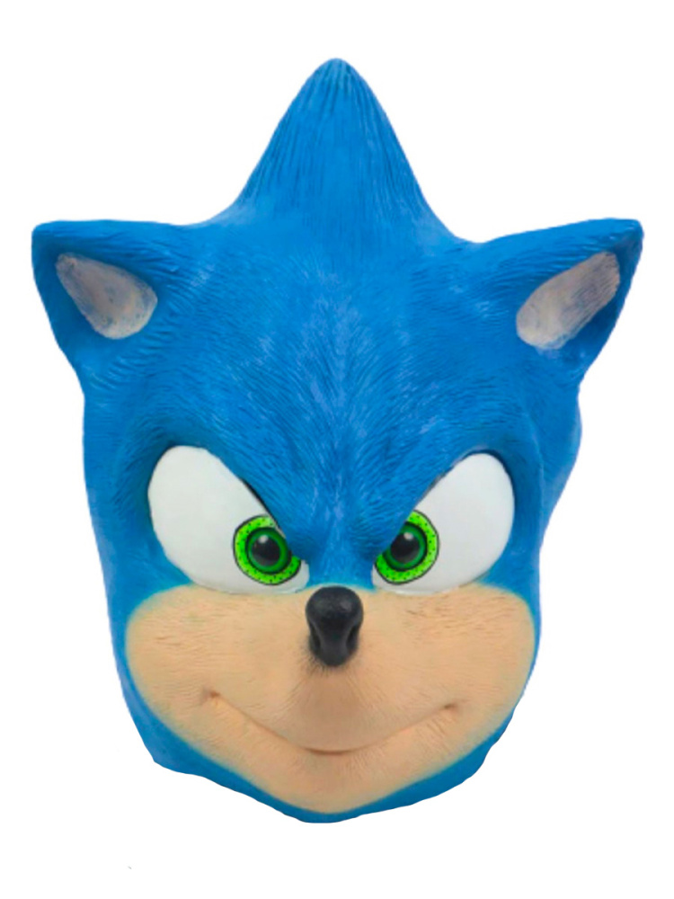 Карнавальная маска StarFriend еж Соник Sonic резина 28х32 см