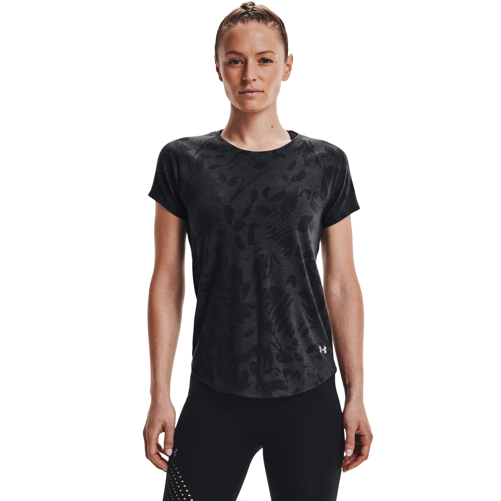 

Футболка женская Under Armour 1365635-001 черная 46-48 RU, 1365635-001