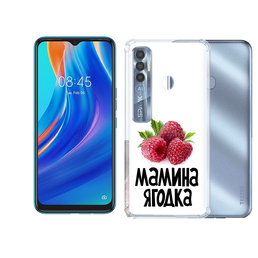 

Чехол MyPads Tocco для Tecno Spark 7 Pro мамина ягодка, Прозрачный, Tocco