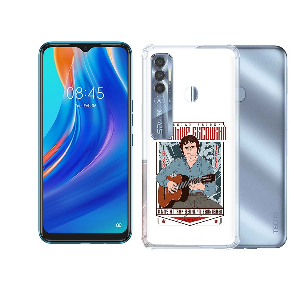 

Чехол MyPads Tocco для Tecno Spark 7 Pro Владимир Высоцкий, Прозрачный, Tocco