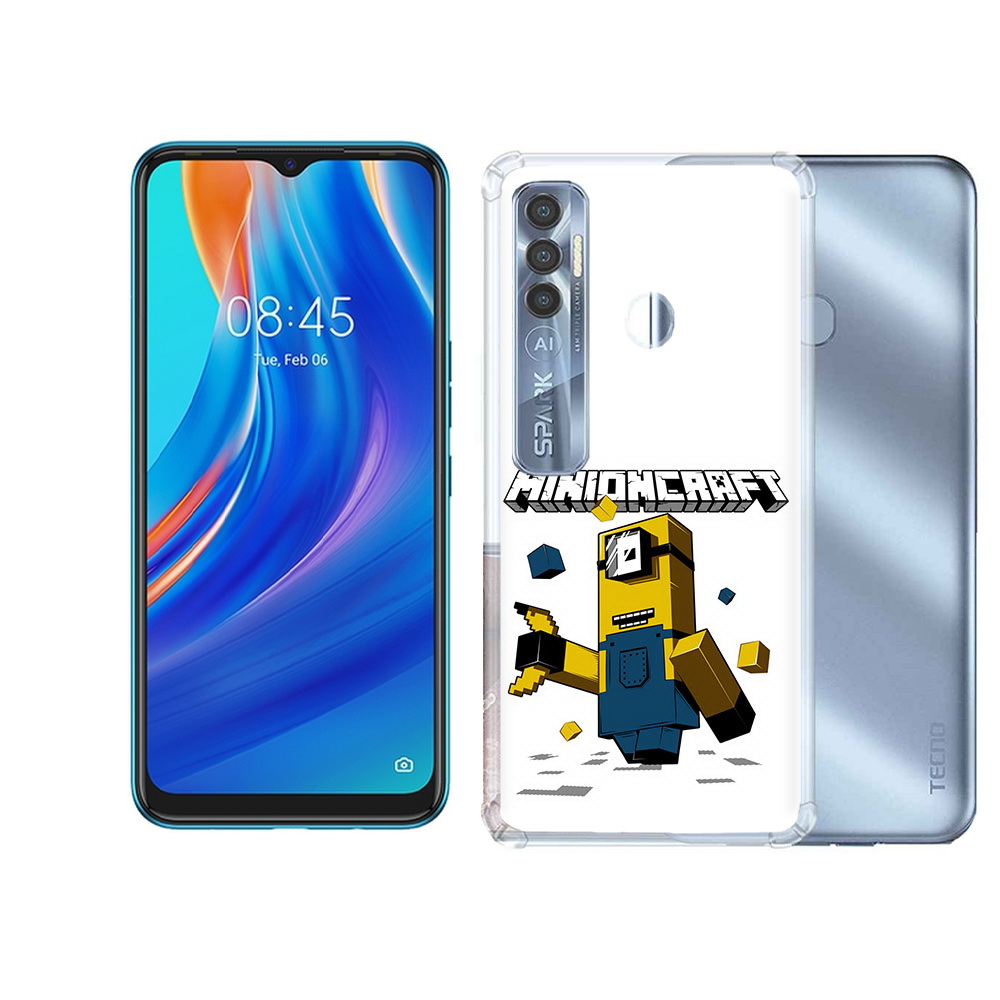 

Чехол MyPads Tocco для Tecno Spark 7 Pro миньон, Прозрачный, Tocco